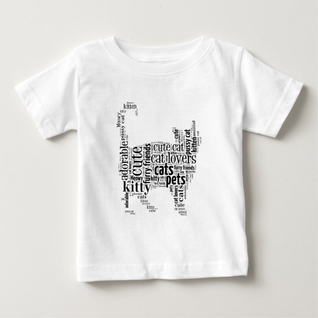 Cats text design baby T-Shirt (Front)