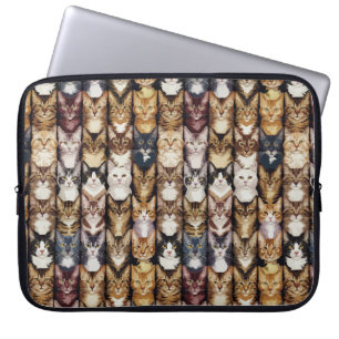 Cats texture laptop sleeve