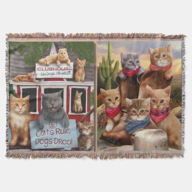 Cats Throw Blanket (Front)