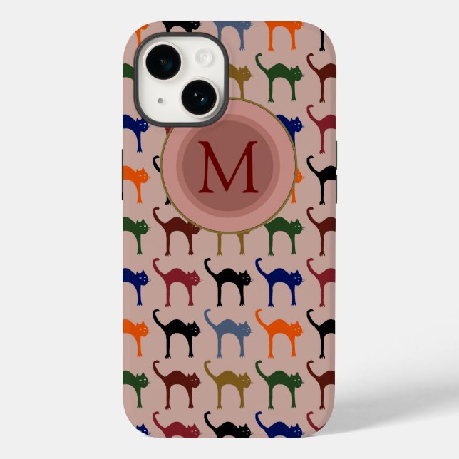 Cats to add initial Case-Mate iPhone case (Back)