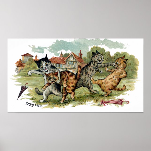 Cats Trade Punches Poster (Front)