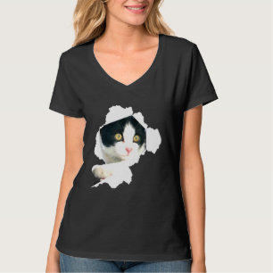 Cats Tuxedo Cats Cats Torn Cloth Kitten T-Shirt