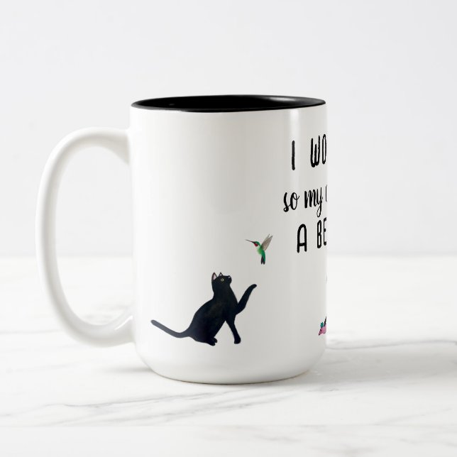 Cats Two-Tone Coffee Mug (Left)