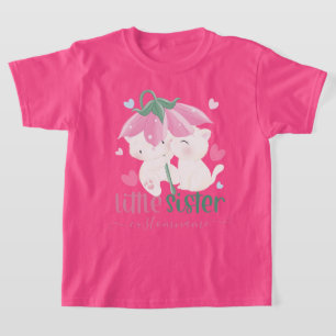 Cats Under Flower Umbrella Custom Little Sister T-Shirt