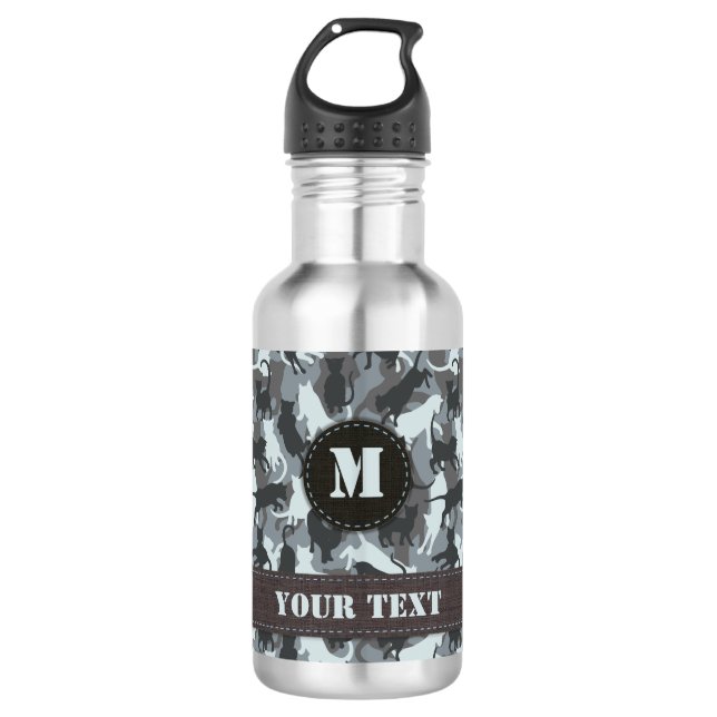 Cats Urban Camouflage 532 Ml Water Bottle (Front)