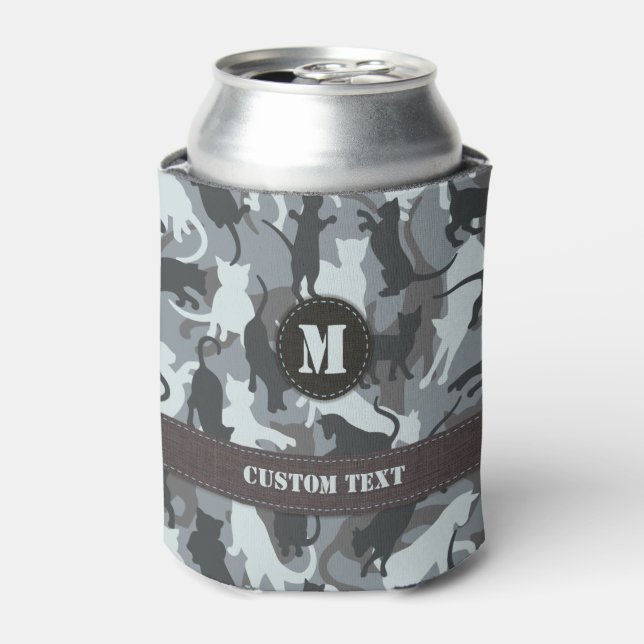 Cats Urban Camouflage Can Cooler (Can Front)