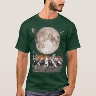 Cats Walking In Space Cat Astronaut Moon Planet Ca T-Shirt