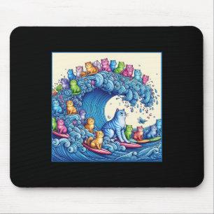 Cats Wave For Kamala Funny Mouse Mat