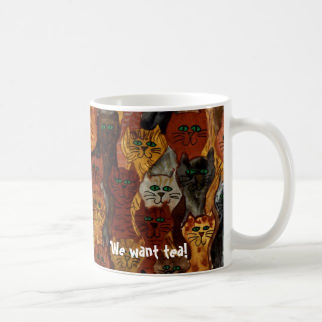 cats - We want tea! Coffee Mug (Right)