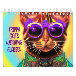 Cats Wearing Glasses AI Generated Calendar