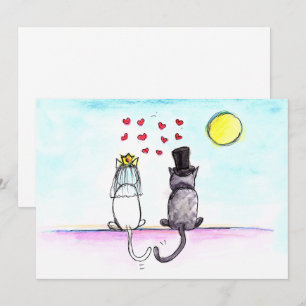 Cats Wedding Bride and Groom Wedding Invitation