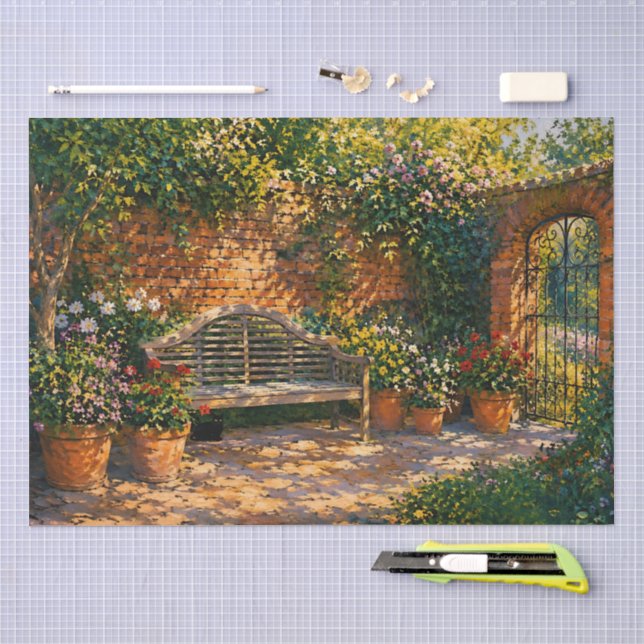 Cat's Whispering Sanctuary – Portrait of Solitude Tissue Paper (Craft)