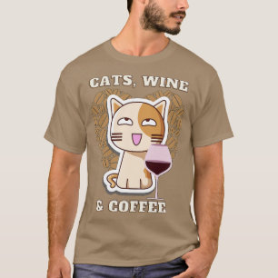 Cats Wine and coffee (16) T-Shirt