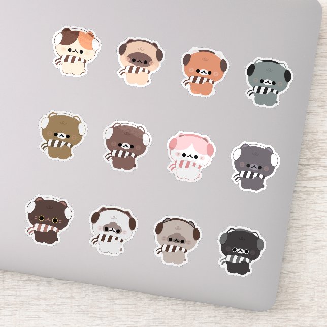 Cats Winter Fall Christmas (Detail)