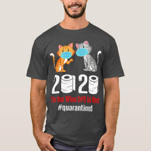 Cats With Face Mask Dancing 2020 Toilet Paper The T-Shirt