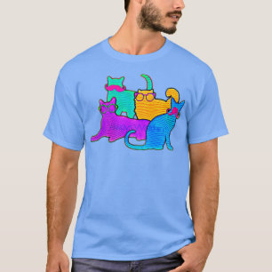 Cats with Glasses and Moustaches T-Shirt