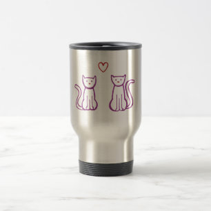 Cats with Heart Travel Mug