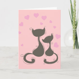 Cats with Hearts Card