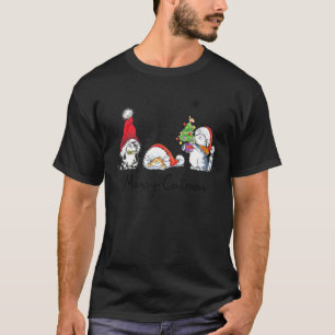 Cats With Santa Hat Merry Catmas Cat Christmas T-Shirt