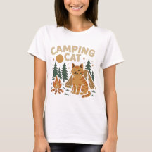 cats with tent and campfire