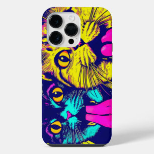 Cats with tongue out iPhone 14 pro max case