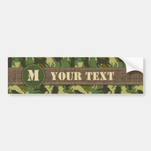 Cats Woodland Camouflage Bumper Sticker