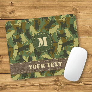 Cats Woodland Camouflage Mouse Mat