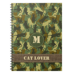 Cats Woodland Camouflage Notebook