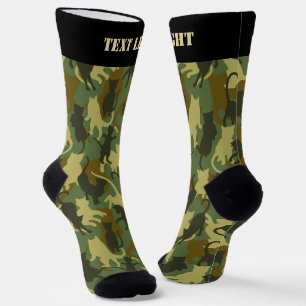 Cats Woodland Camouflage Pattern Socks