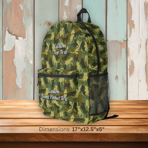 Cats Woodland Camouflage Printed Backpack