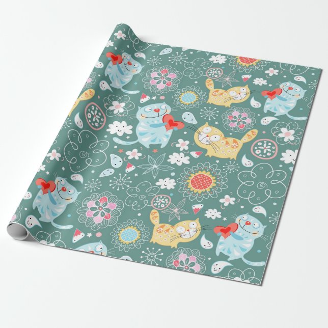 Cats Wrapping Paper (Unrolled)