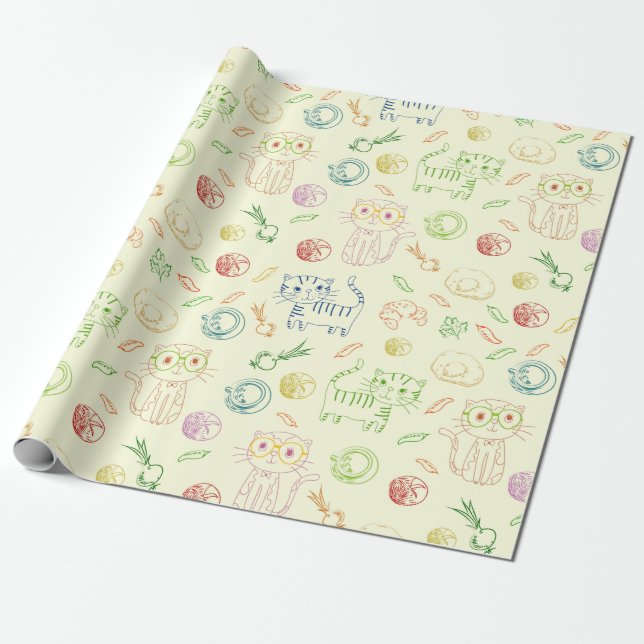 Cats Wrapping Paper (Unrolled)