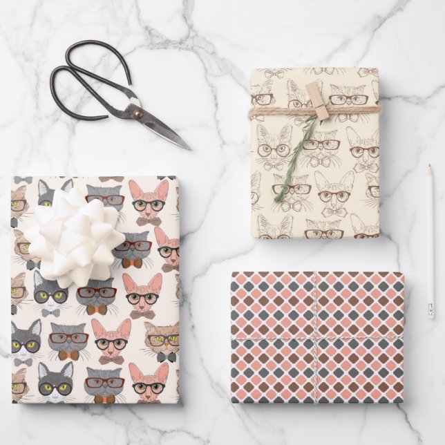 Cats Wrapping Paper Sheets (Front)