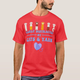 Cats & Yarn Funny Knitting T-Shirt