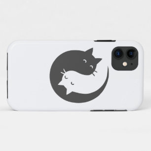 Cats yin and yang mandala - Choose background colo iPhone 11 Case