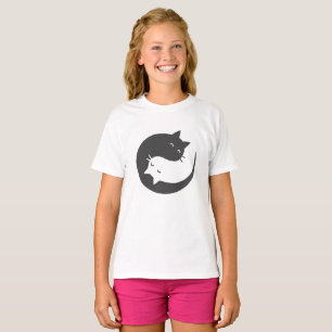 Cats yin and yang mandala - Choose background colo T-Shirt