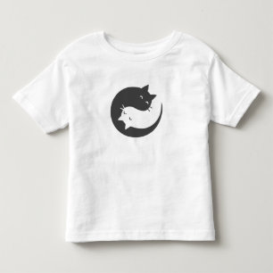 Cats yin and yang mandala - Choose background colo Toddler T-Shirt