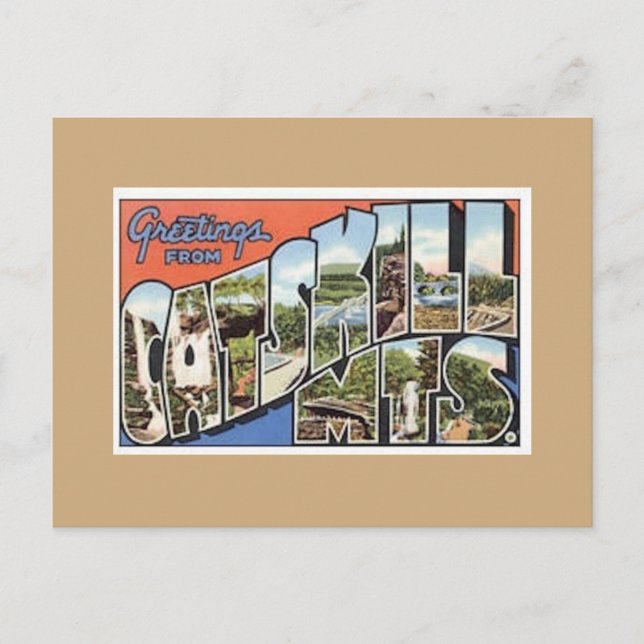 Catskill Mts. Vintage Postcard (Front)