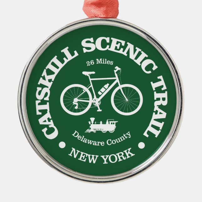 Catskill Scenic Trail (cycling) Metal Tree Decoration (Front)