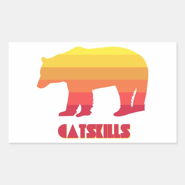 Catskills Bear Rectangular Sticker (Front)