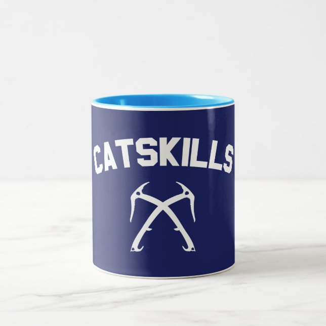 Catskills Ice Climbing Two-Tone Coffee Mug (Center)