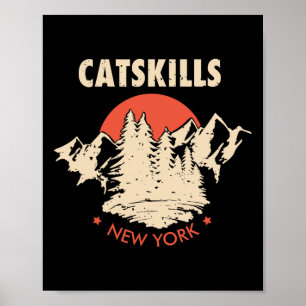 Catskills New York Ny Hiking Mountains T Shirt Poster