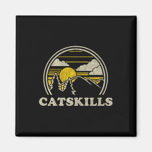 Catskills New York Ny T Shirt Vintage Hiking Mount Magnet