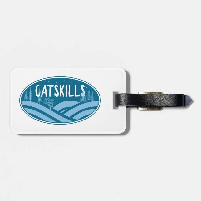 Catskills New York Outdoors Luggage Tag (Back Horizontal)