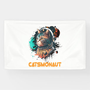 Catsmonaut Astronaut Cat Or Space Cat Banner