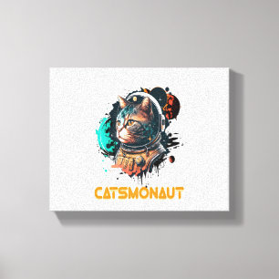 Catsmonaut Astronaut Cat Or Space Cat Canvas Print