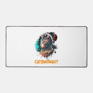 Catsmonaut Astronaut Cat Or Space Cat Desk Mat