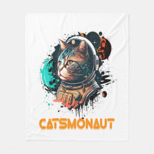 Catsmonaut Astronaut Cat Or Space Cat Fleece Blanket