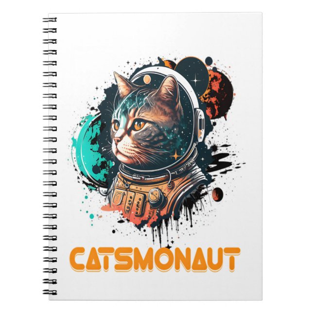 Catsmonaut Astronaut Cat Or Space Cat Notebook (Front)