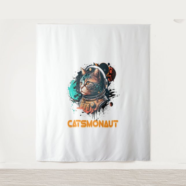 Catsmonaut Astronaut Cat Or Space Cat Tapestry (Front)